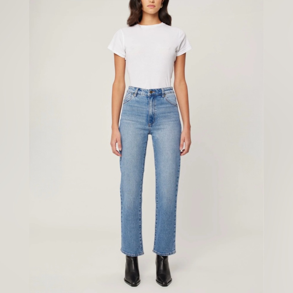 ROLLA’S Original Straight Jean in Brad Blue
